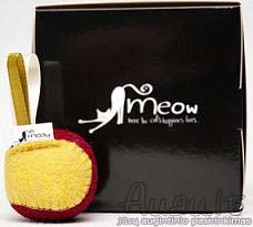 Meow kamuoliukas Yelow Red vilnoninis